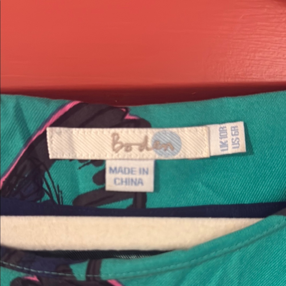 Boden Green and Purple Crew Neck Sundress - Picture 3 of 4
